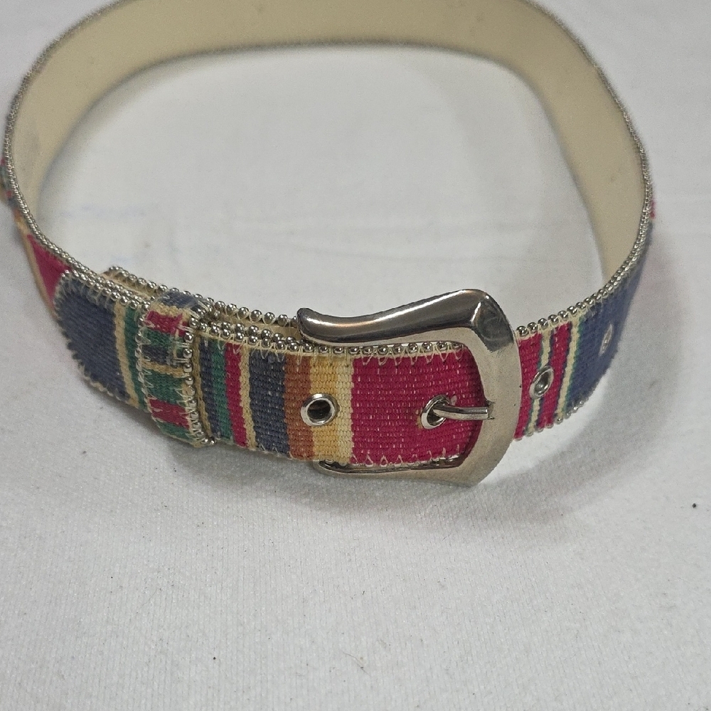 Absolutely Fresh Leather Belt with Silver Accents
